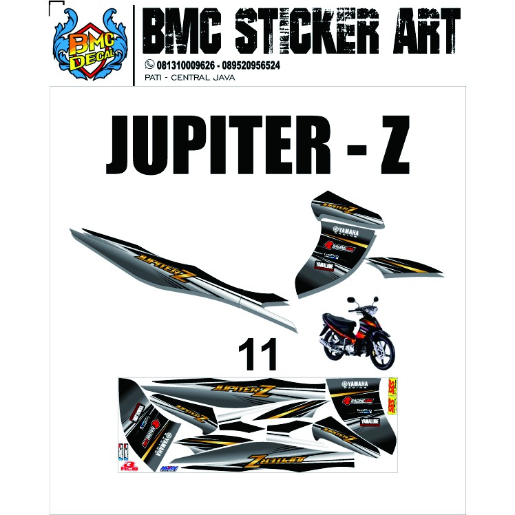 Sticker Lis Striping Yamaha Jupiter Z Burhan Burung Hantu (11) - Sticker Variasi Motor