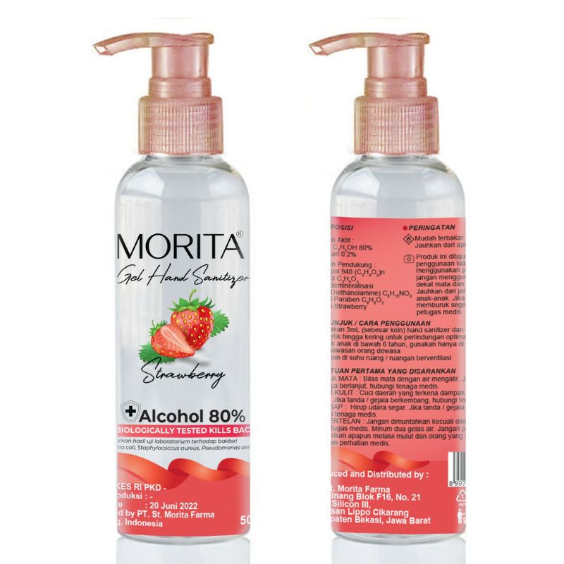 Hand Sanitizer Gel Morita Alkohol 80% 500 ml