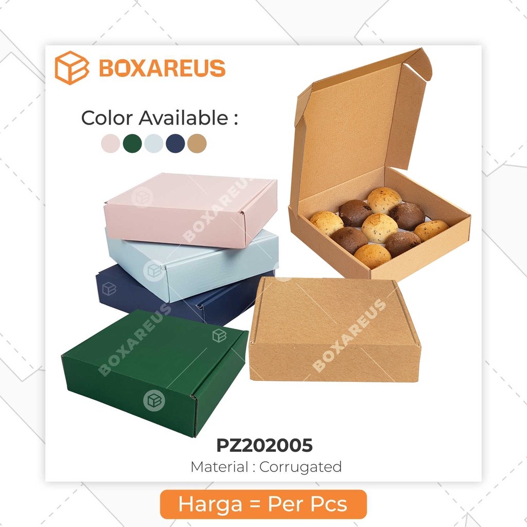 Dus Pizza, Box Kotak, Packing Karton, Corrugated | PZ202005 - 20x20x5cm