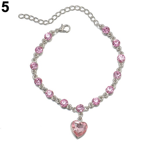 Hu Hu Hu Hu Hu Alat Bantu Pasang Kacamata♡ Gelang Rantai Dengan Charm Hati Aksen Berlian Imitasi Untuk Wanita