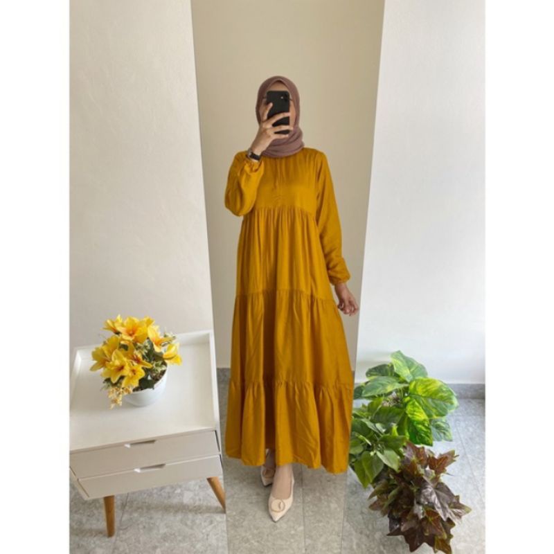 GAMIS SUSUN RAYON PREMIUM-Moca