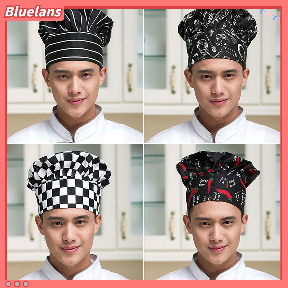 Bluelans Topi Koki Katering / Bakering / Koki Adjustable Stretch Untuk Pria