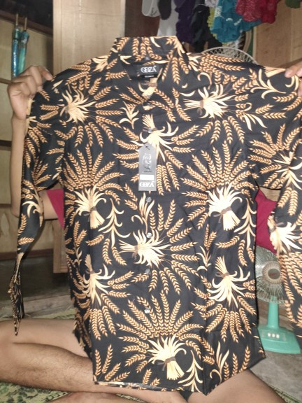 Odza Baju Atasan Kemeja Batik Pria Modern Slim Fit Solo Lengan Panjang Didikia