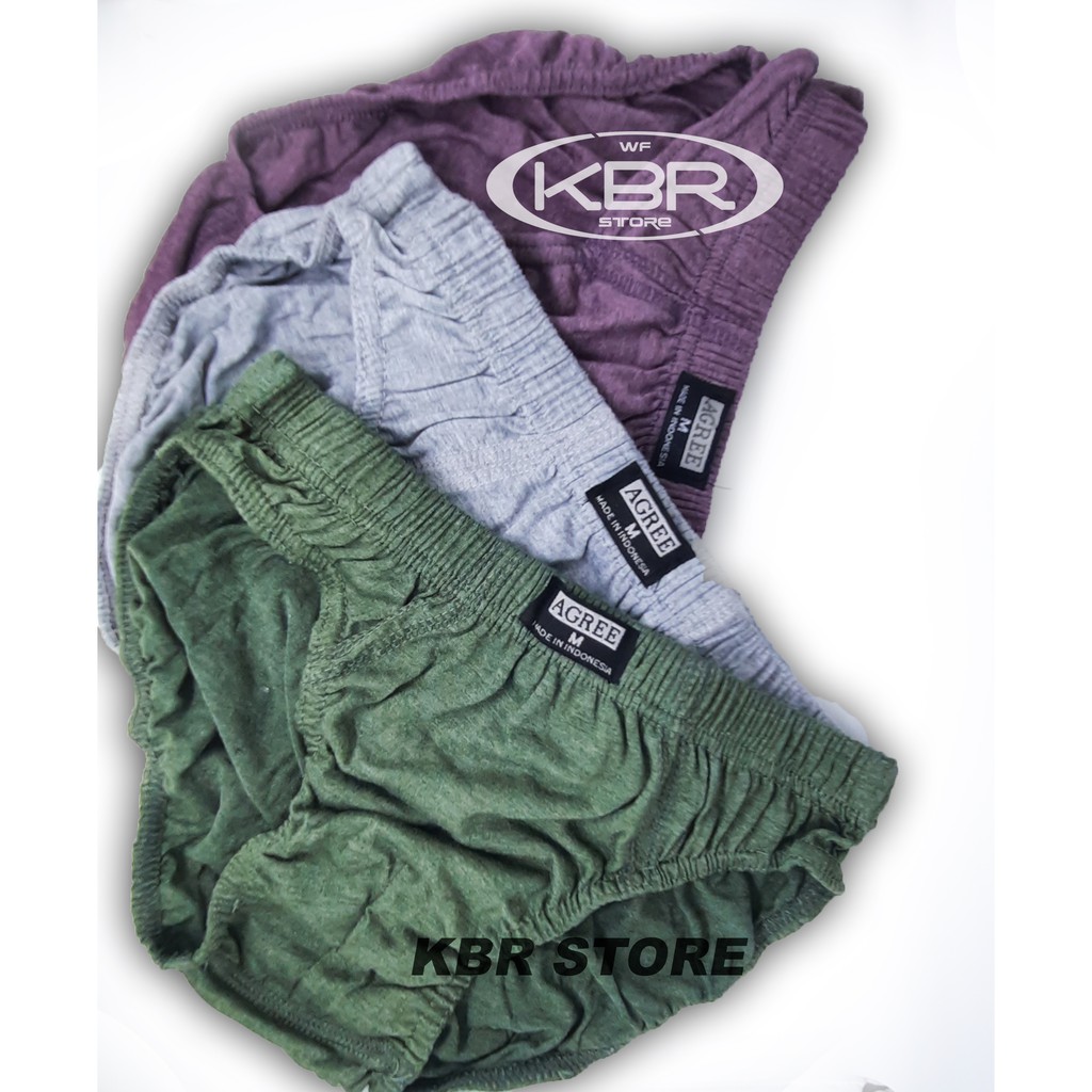 celana dalam pria celana dalam cowok agree merah isi 3 pcs kbr store