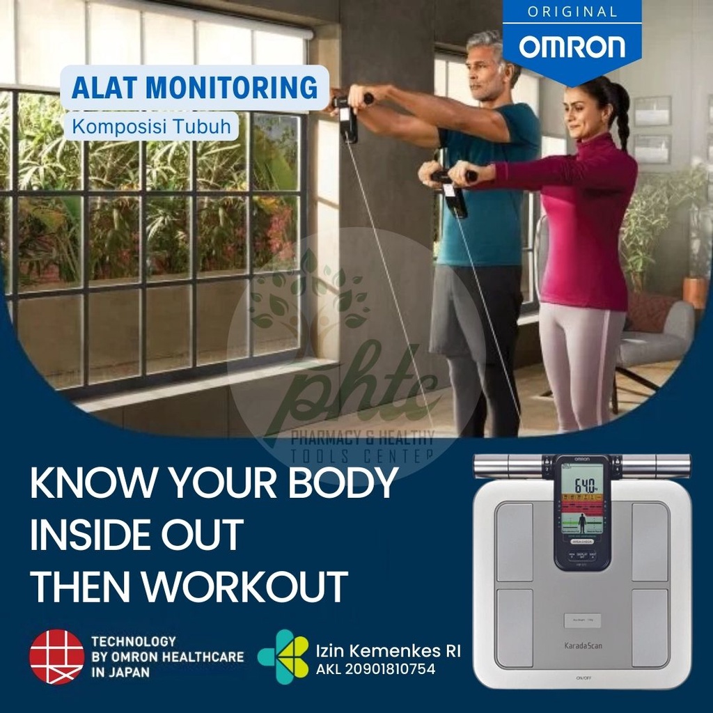 OMRON Timbangan Badan Digital BMI Visceral Fat Body Age Bone HBF 375