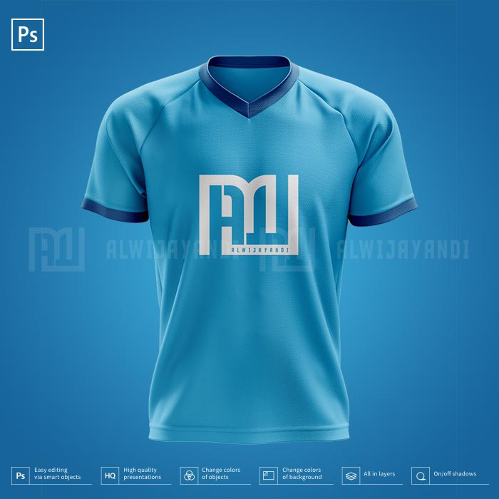 MOCKUP JERSEY BOLA/FUTSAL KERAH V VARIASI - RESOLUSI 1080x1080 Pixels (FRONT)