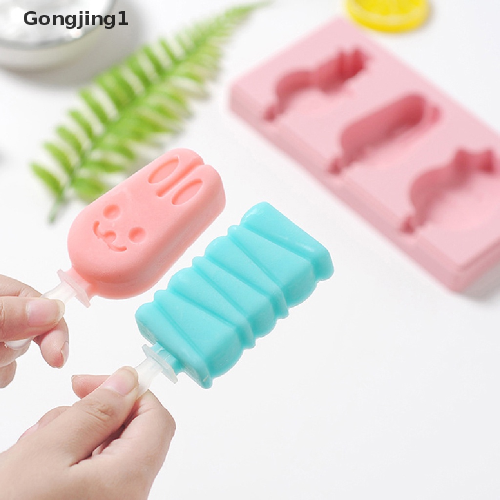 Gongjing1 Cetakan Es Krim / Loli Frozen Diy Bahan Silikon