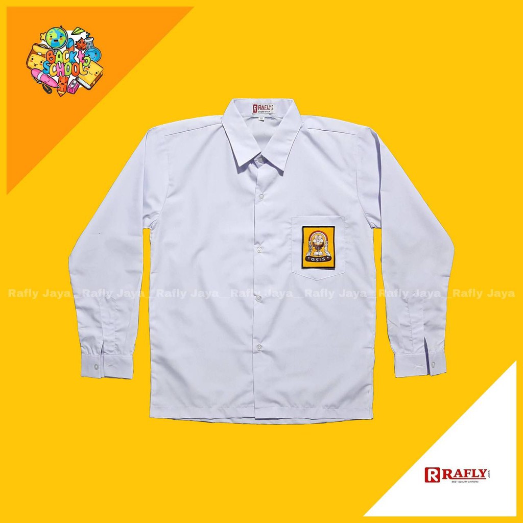 Baju Kemeja SMP Lengan Panjang - Seragam Sekolah SMP / Rafly Jaya