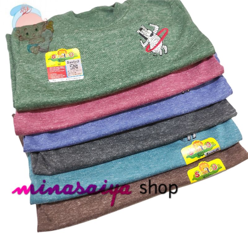 SAMLEO Setelan Oblong Bayi SNI Lengan Pendek Polos Warna Uk. M - XL