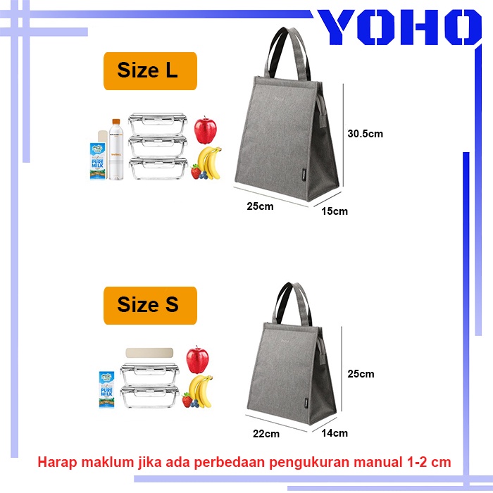 Tas Travel Thermal Insulation Lunch Bag Cooler Bag Tas Bekal Makan Lunch Bag Sekolah New Tas Bekal Anak