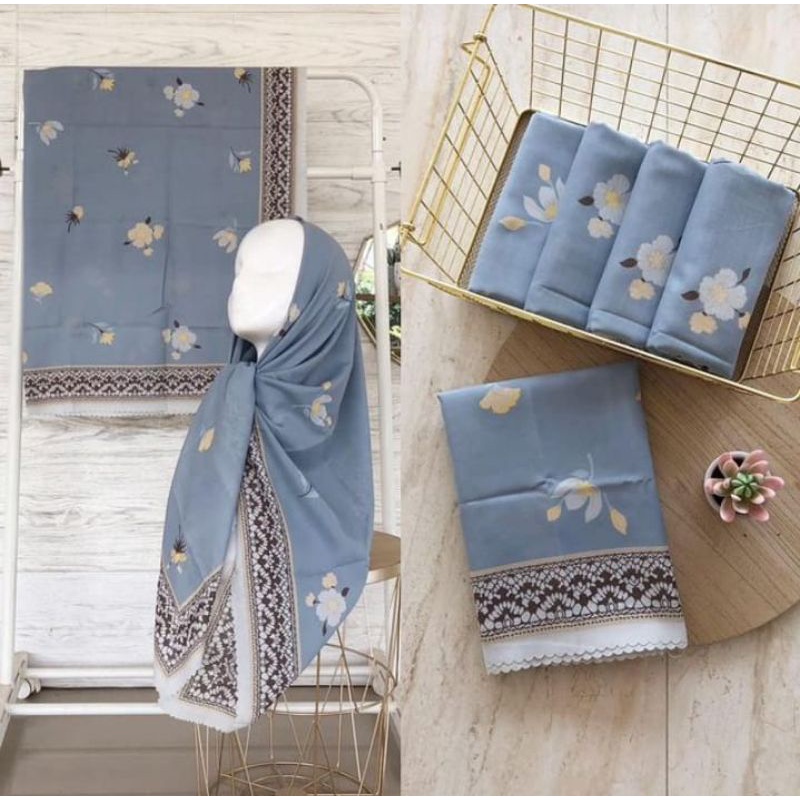 Jilbab segi empat Voal PREMIUM/original Azzura scarf/laser cut jilbab