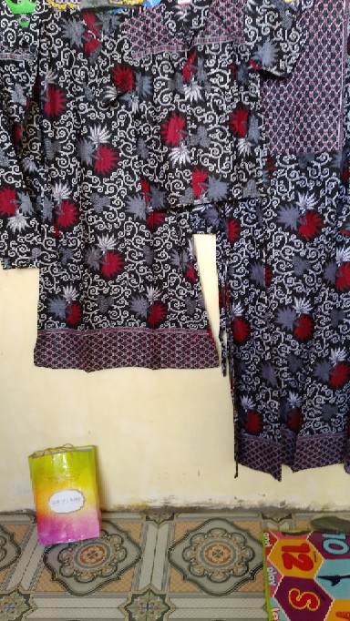 Batik Couple Keluarga Sania Ruffle Ori Ndoro Jowi Dnt Kembang Langit