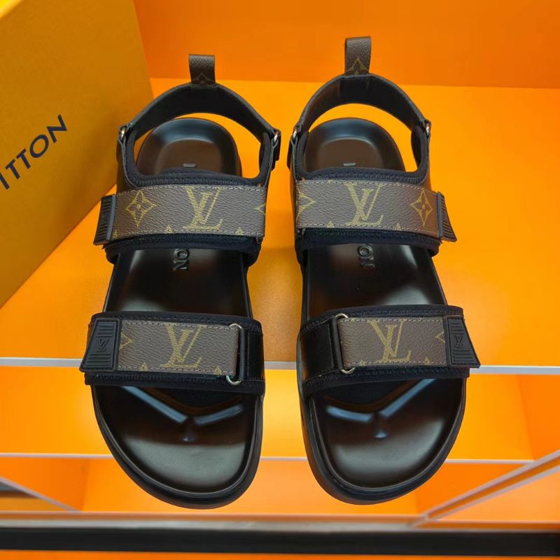 sandal lv pria slide selop flat slippers cowok sendal mirror men P1SHOES