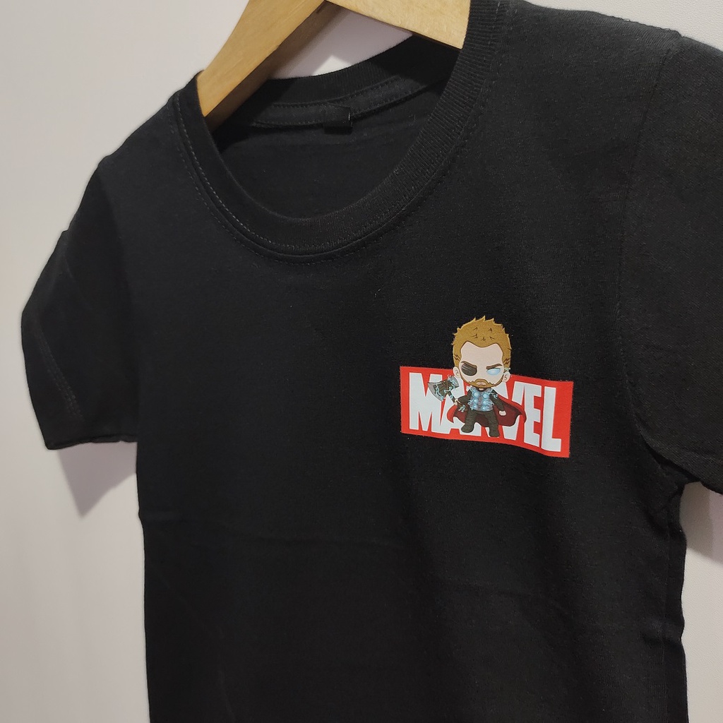 KAOS ANAK 5 SUPERHERO BLACK