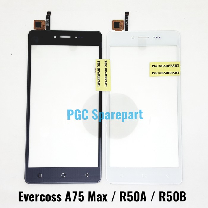 PROMO Original Touchscreen Evercoss A75 Max R50A R50B U50 - Layar Sentuh TS - Hitam