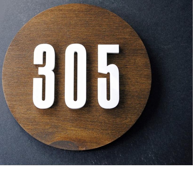 ➾ NOMOR KAMAR ACRYLIC KAYU / NOMOR KAMAR HOTEL KOST / ANGKA ACRYLIC ✬