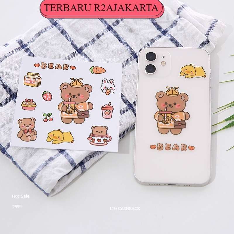 TERBARU COD Sticker Karakter Lucu Motif Korea Stiker Aesthetic Botol Cup Ponsel Serbaguna STC02 R2a