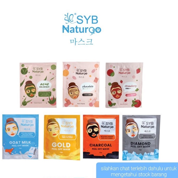 SYB NATURGO PEEL OFF MASK 10GR MASKER WAJAH KOSMETIK WANITA / PRIA