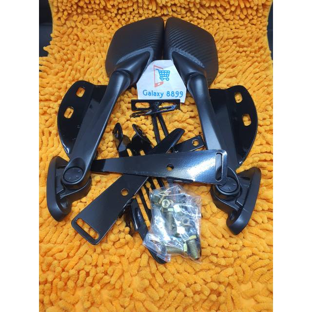 Spion R25-R15 Nmax Karbon Panjang + Breket Serpo dan Baut Anti Jebol