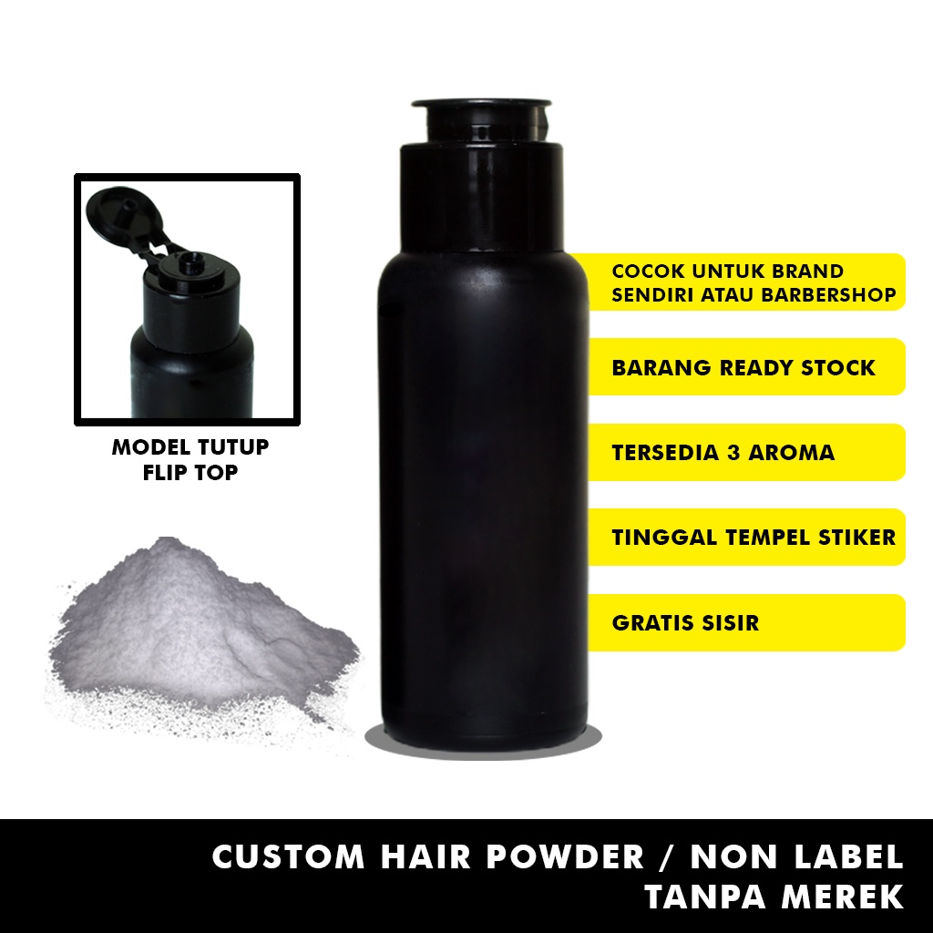 CUSTOM HAIR POWDER TANPA MEREK | HAIR POWDER NON LABEL | HAIR POWDER MEREK SENDIRI