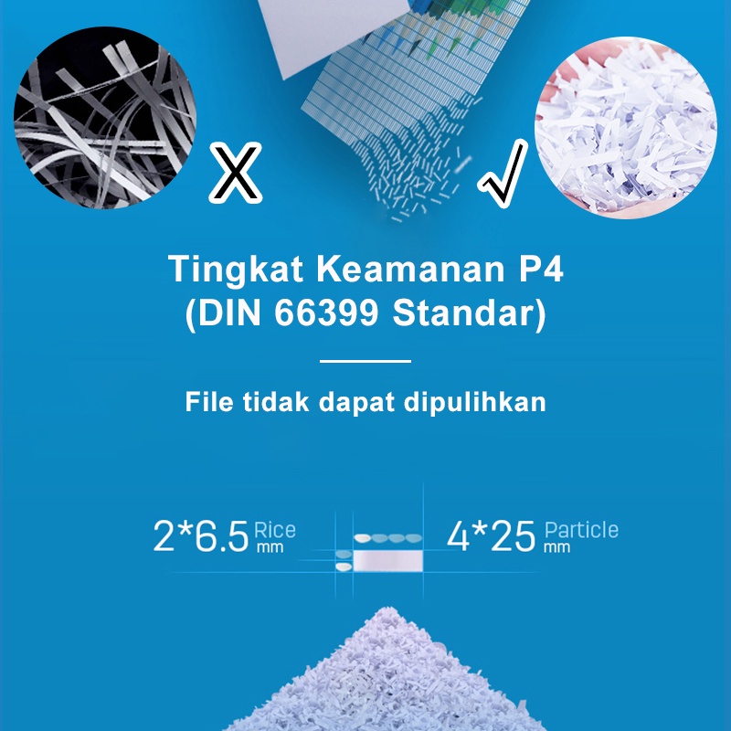 Deli Mesin Penghancur Kertas Elektrik 1 Tahun Umpan Otomatis Alat Penghancur Kertas Cakram Kartu Pisau Baja Nitrida 12L A4 5 Lembar Penghancur Kertas Paper Shredder