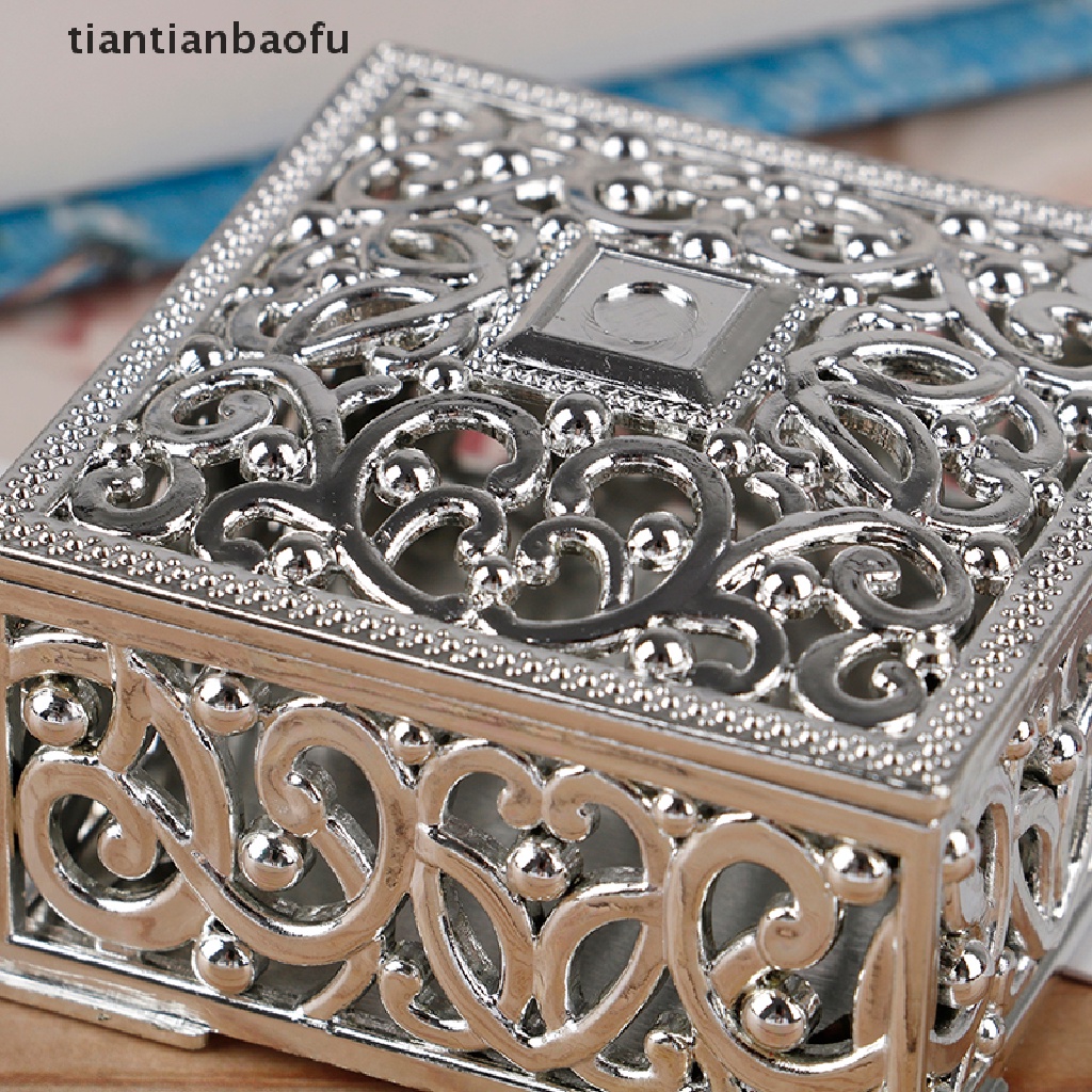 [tiantianbaofu] Plastic Treasure Trinket Box Square Candy Box Treasure Chest Wedding Favor Box Boutique