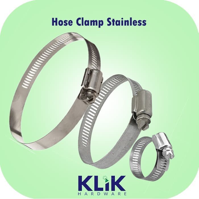 Hose Clamp Klem Selang Stainless Taiwan 1 - 1 1/2 - 1 3/4 Inch Pilih Ukuran