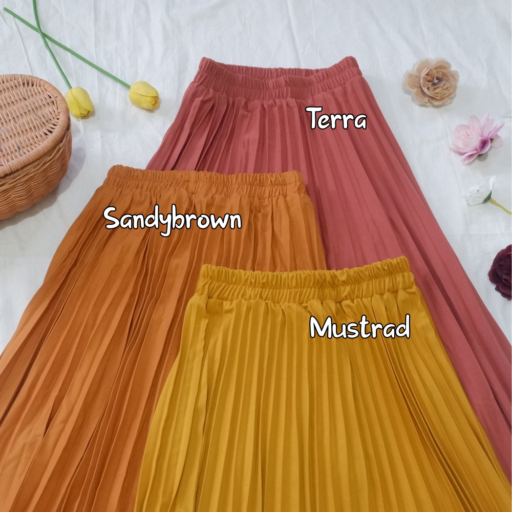 PLEATED SKIRT / ROK PLISKET MURAH BY ARUNA OUTFIT