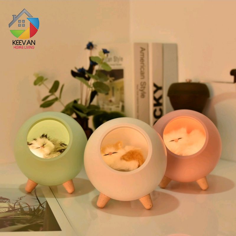 Lampu Tidur Lampu Meja Kamar Tidur Kucing Little Pet House Cat