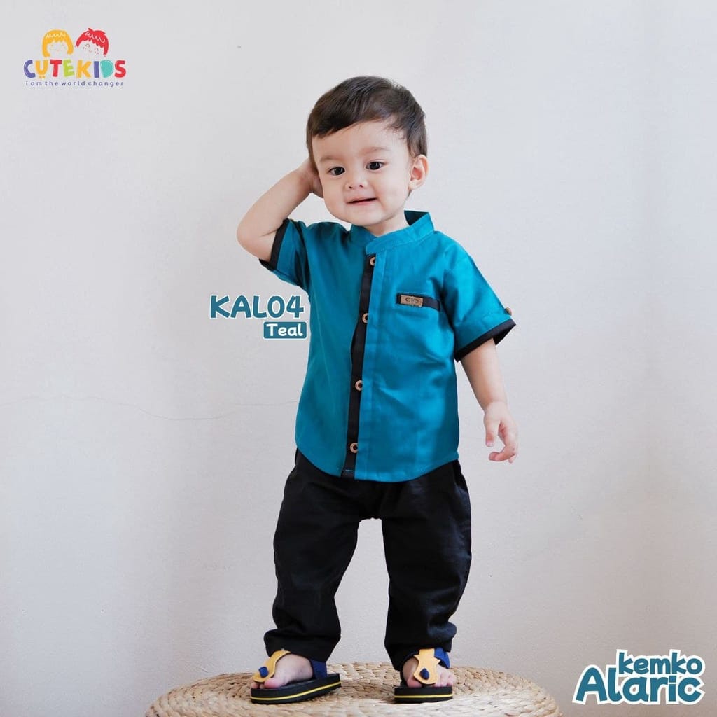 FREE ONGKIR!!! Setelan KEMKO Alaric Set Kemeja Koko Celana Anak Bayi 9 Bulan sampai 6 Tahun Original termurah dan terbaru
