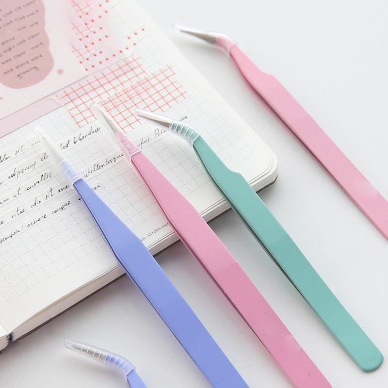 

[SCRIBBLE_ID] Tweezer MACARON Color Jepitan Jepit Sticker Scrapbook Penjepit Stiker Pinset T0001