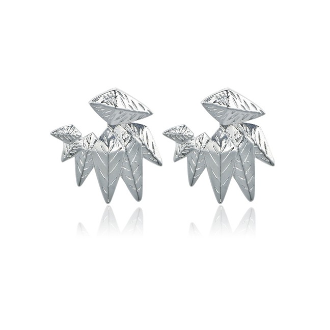 LRC Anting Tusuk Fashion Irregular Animal Leaf Earrings F4810X