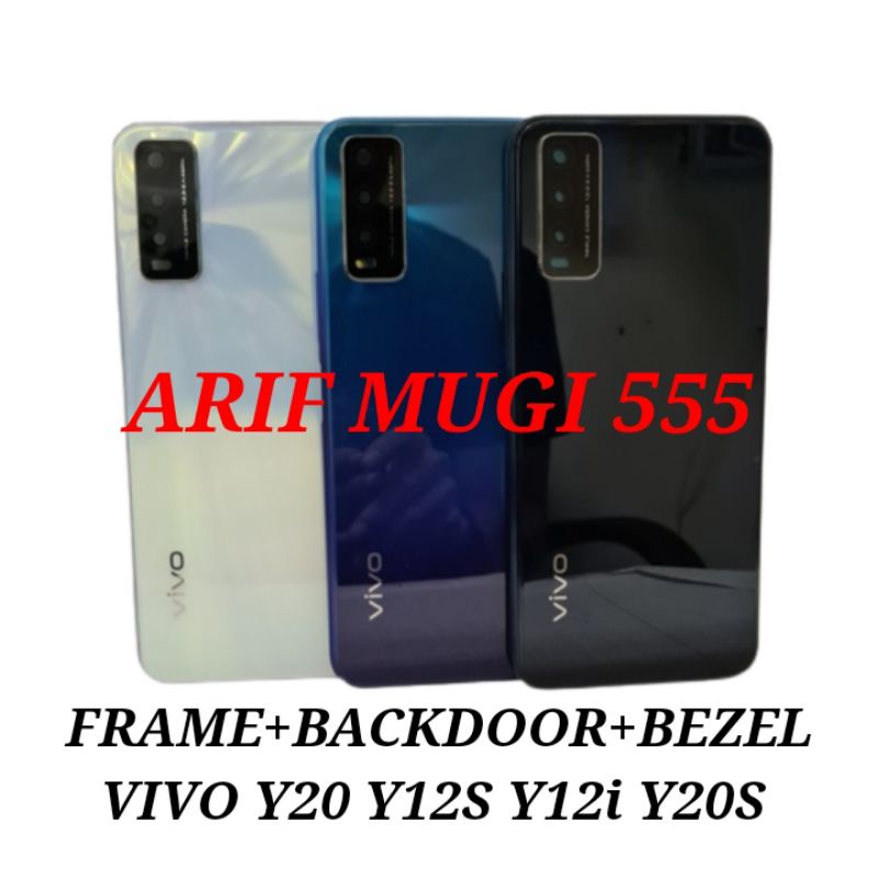 KESING CASING HOUSING FULLSET+FRAME BEZEL BAZZEL BACKDOOR VIVO Y20 Y12S Y12i Y20S ORIGINAL