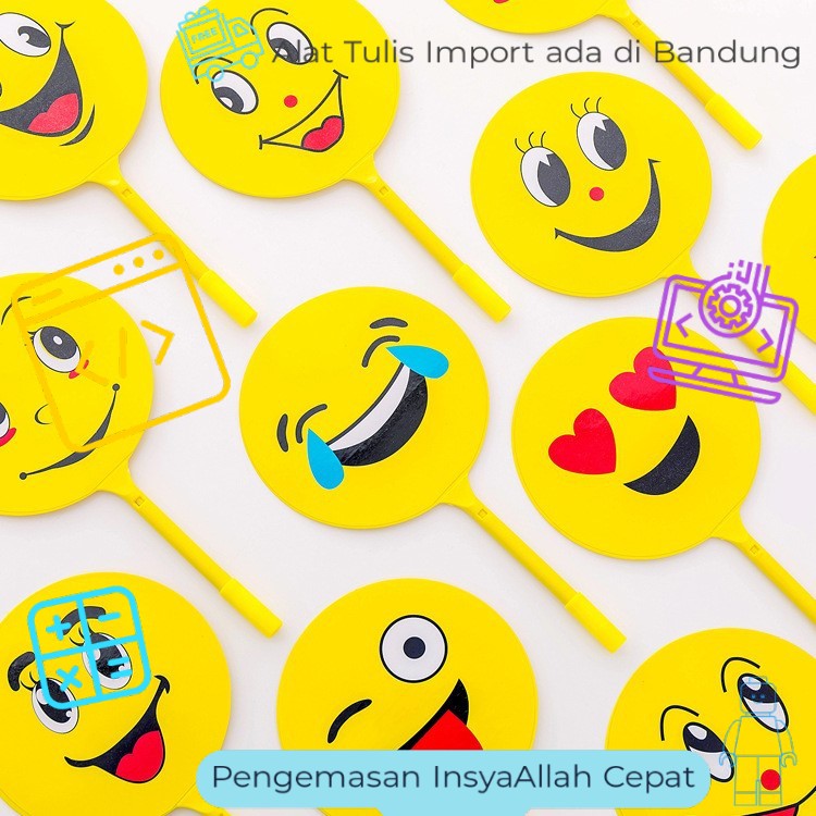 

( PULAU JAWA ONGKIR LEBIH MURAH ) Pulpen Kipas Emoji - ST0341