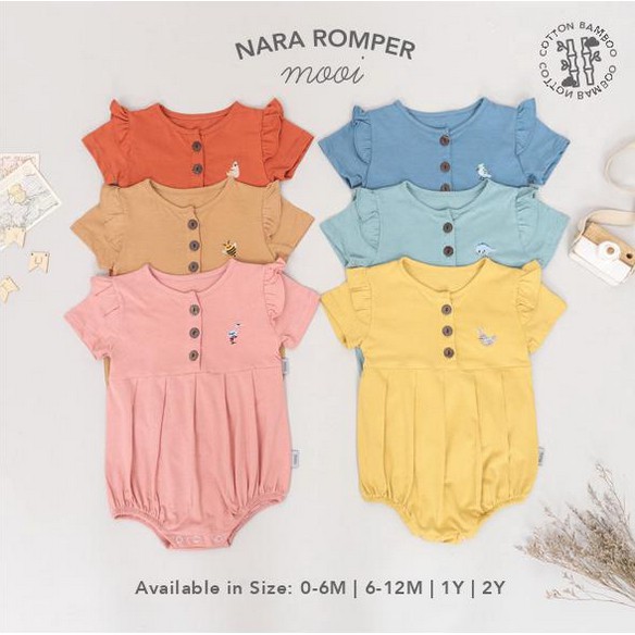 AMBYAR Last Stock MOOI ROMPER RUFFLE / NARA ROMPER ROMPER BAYI JUMPSUIT FASHION ANAK BAYI PEREMPUAN 0-24 BULAN S23