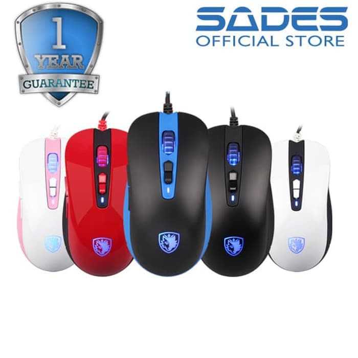 MOUSE SADES MUSKET PIXART A3050 250 - 400 DPI (CLAW GRIP)