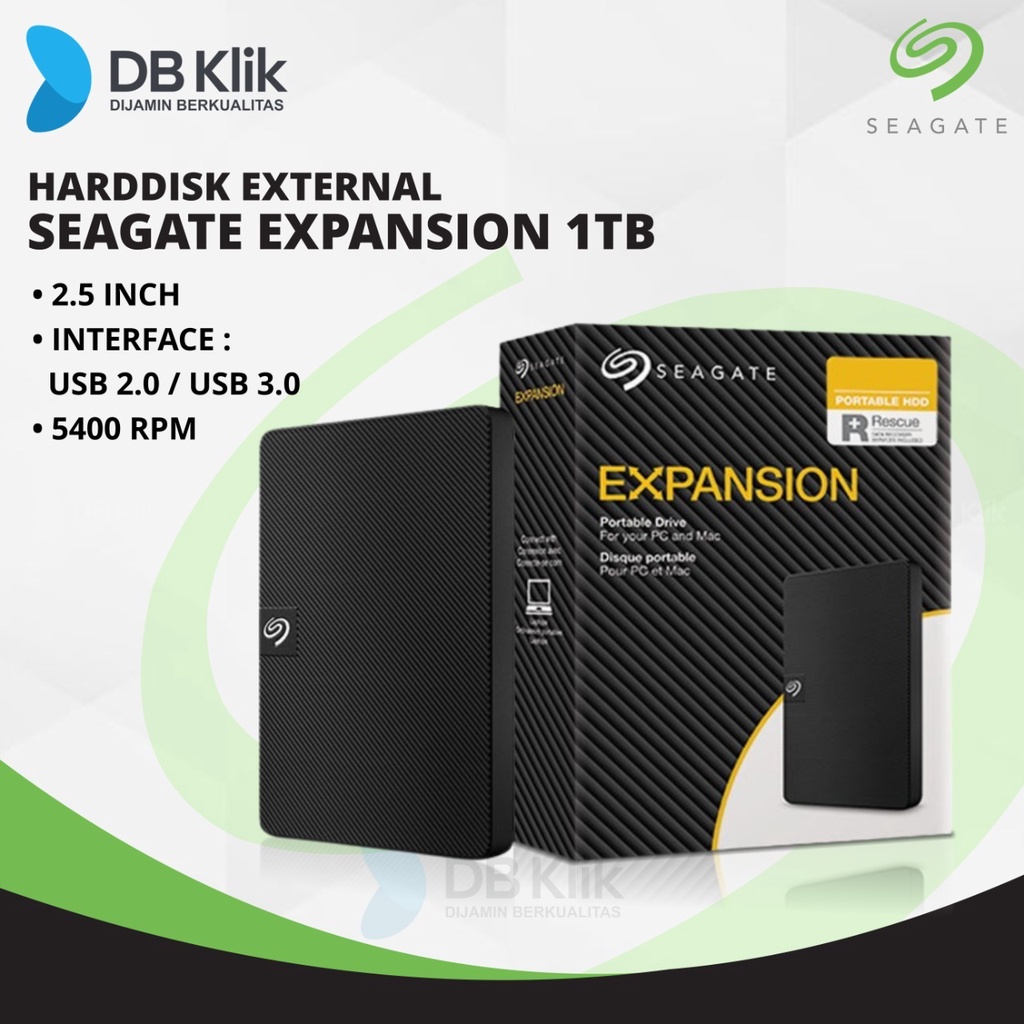 Harddisk External Seagate Expansion 1TB 2.5 Inch |