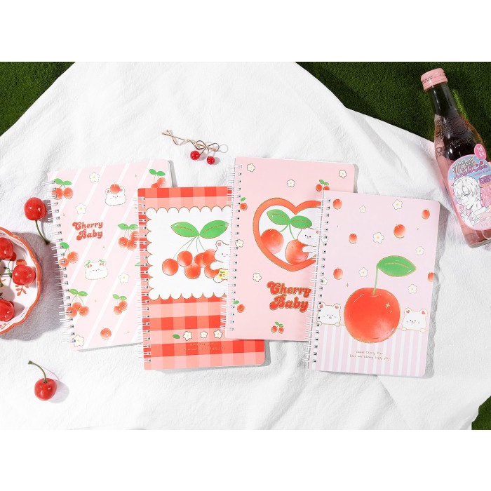 

Gaya Cherry Baby Spiral Ruled Notebook A5 Berkualitas