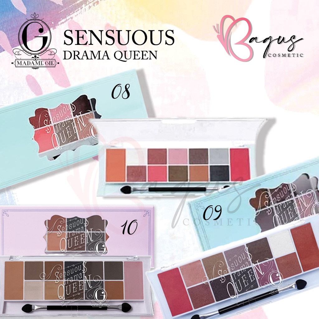 ⭐BAGUS⭐ MADAMEGIE EYESHADOW SENSOUS DRAMA QUEEN / EYESHADOW MADAME GIE 12 WARNA