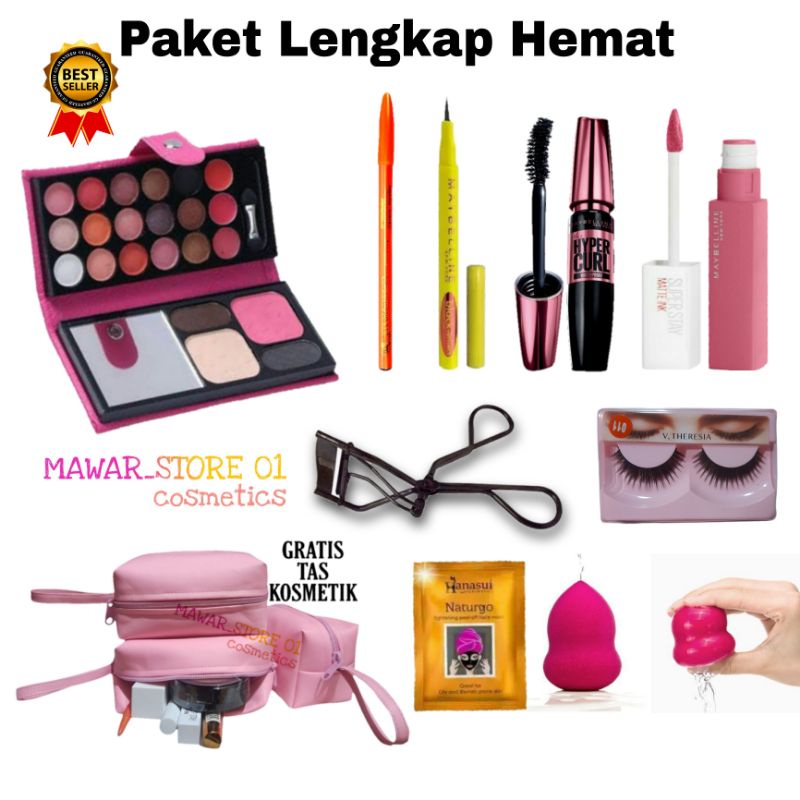 Paket kosmetik Maybelline 9 In 1 Lengkap Paket Hemat Makeup Maybelline paket kecantikan Maybelline paket kecantikan