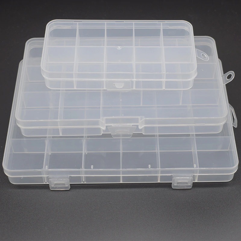 Kotak Aksesoris Wadah Mur Manik monte cincin kail pancing Obat serbaguna Penyimpanan Perhiasan Grid Box Kecil Multi Slot Adjustable Organizer