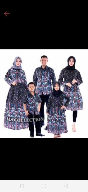 Batik Couple Keluarga Sania Ruffle Ori Ndoro Jowi Dnt