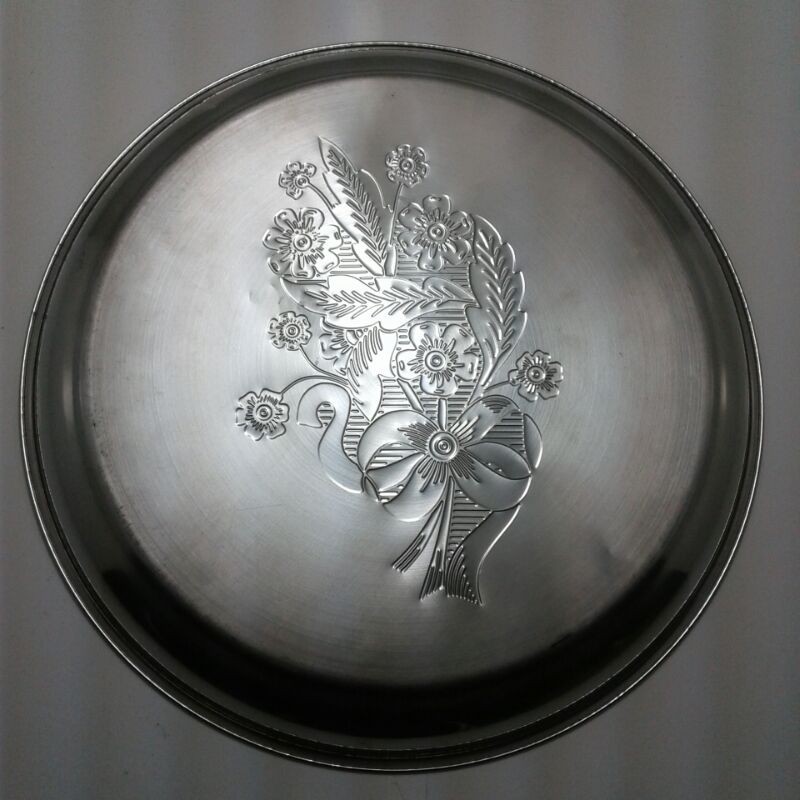 TALAM BULAT GAMBAR BUNGA 32 CM CF 1668