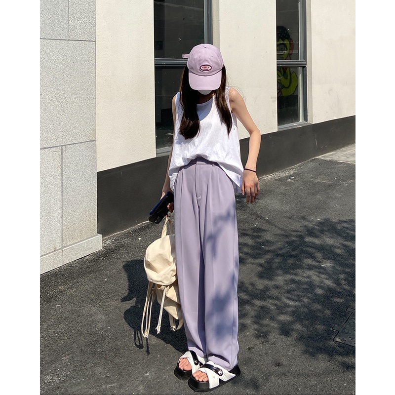 celana kulot panjang highwaist Wide leg pants loose korean style celana hitam celana panjang pants wanita