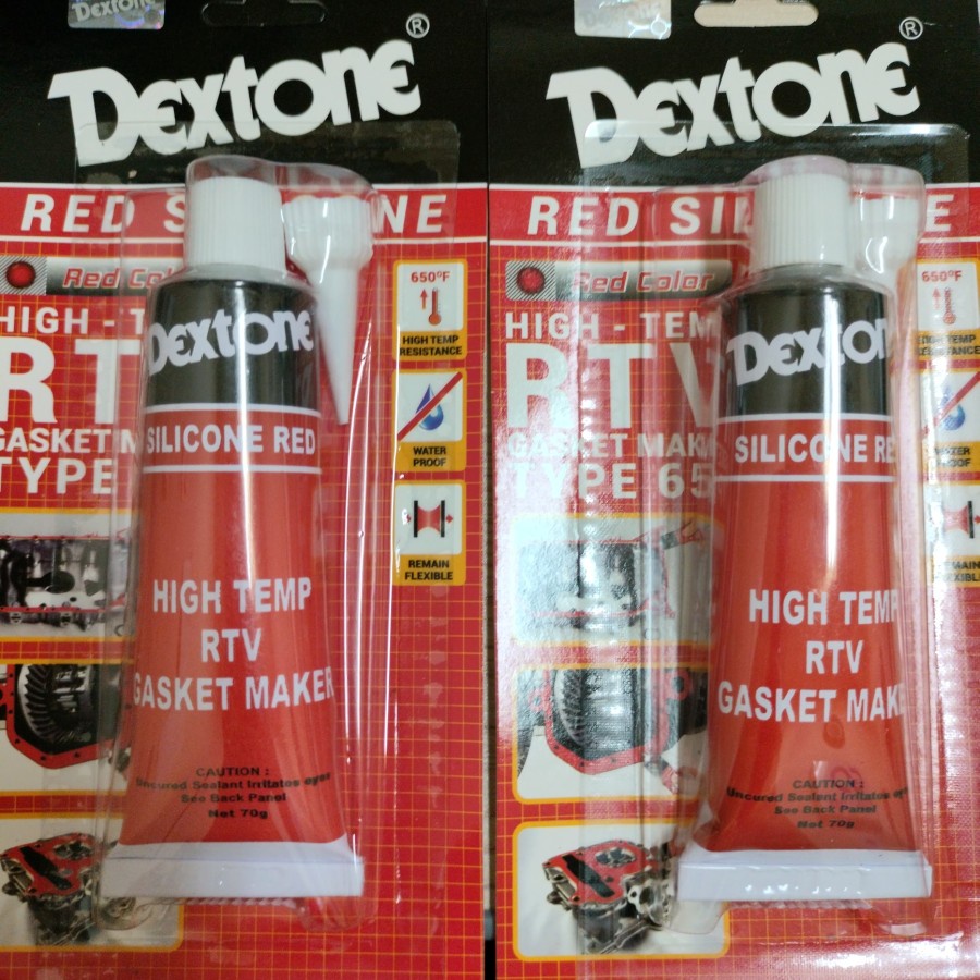 

Dextone Red SILICONE 70 gr gram red merah lem gasket