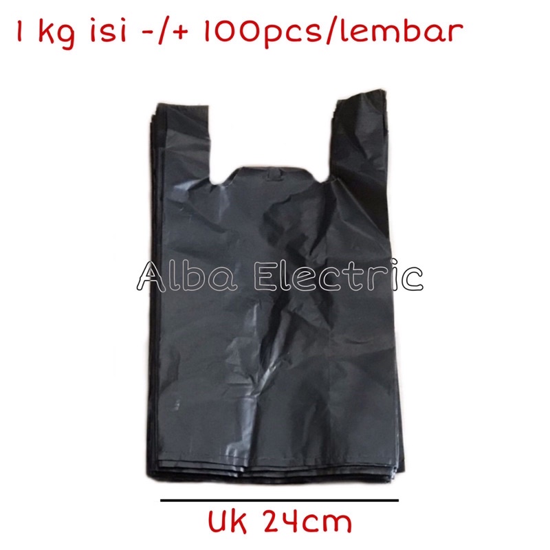 Kantong Plastik Kresek Kiloan Uk 17 cm - 35 cm Hitam Tebal 1 KG Plastik Kiloan Uk 28 cm 17cm 24cm 35cm