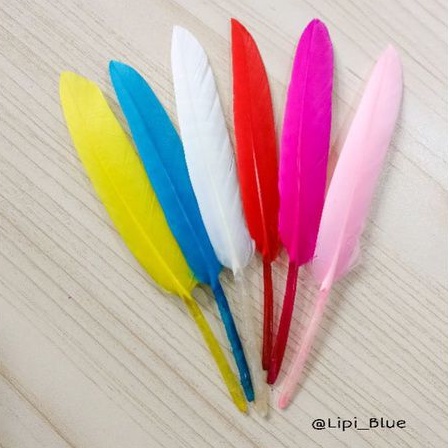 Bulu Ayam (isi 10 pcs) | bahan aksesoris kalung gelang strapmask craft kerajinan beads manik manik B