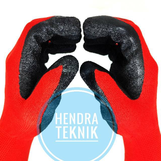SARUNG TANGAN  NYLON KARET TEBAL KAOS  TANGAN  KERJA LATEX  