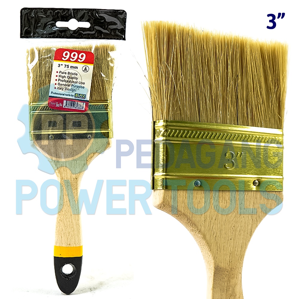 PH-999 KUAS CAT 3&quot; INCH GAGANG KAYU KOAS KWAS CAT TEMBOK PAINT BRUSH