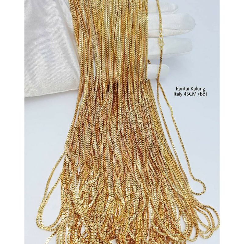 Kalung Itali import rosegold mas uk 36&amp;45Cm